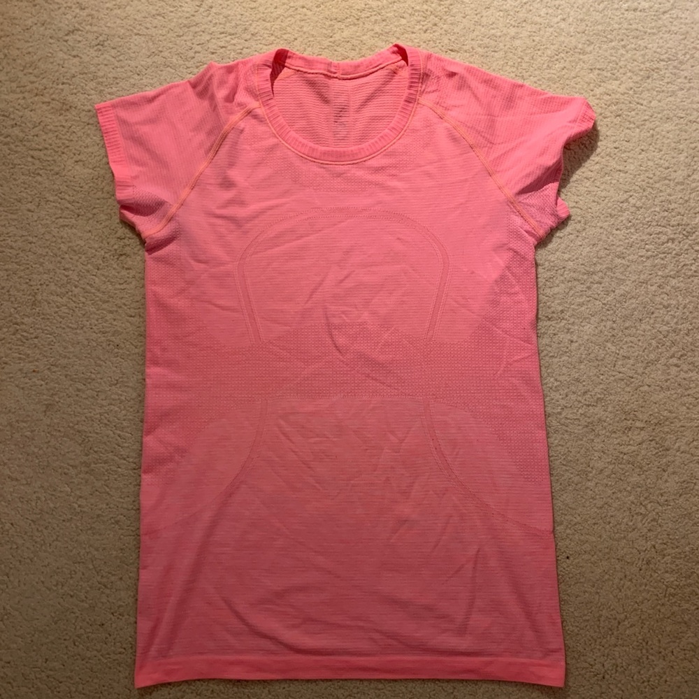 Pink Lululemon Swiftly Tech Short sleeve